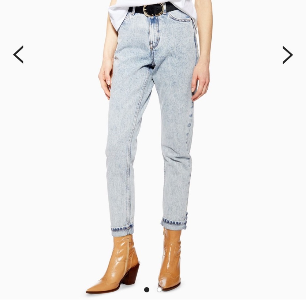 Topshop | Bleach Acid Wash Mom Jean